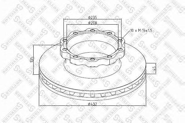 Тормозной диск ROCKWELL MBR5078