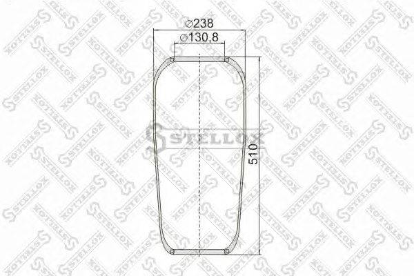 Кожух пневматической рессоры STELLOX 90-07060-SX