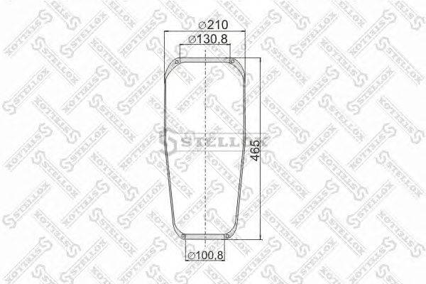 Кожух пневматической рессоры STELLOX 90-08820-SX