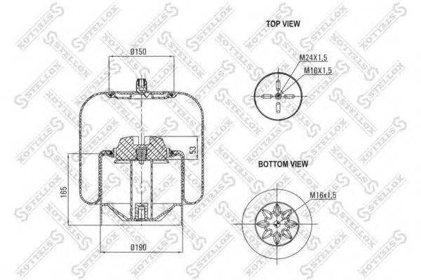 Кожух пневматической рессоры STELLOX 84-00121-SX