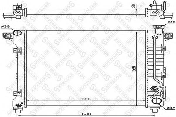 Радиатор, охлаждение двигателя STELLOX 10-25617-SX
