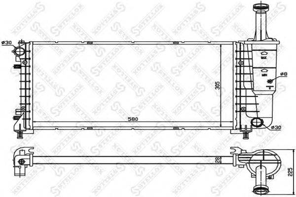 Радиатор, охлаждение двигателя STELLOX 1025766SX