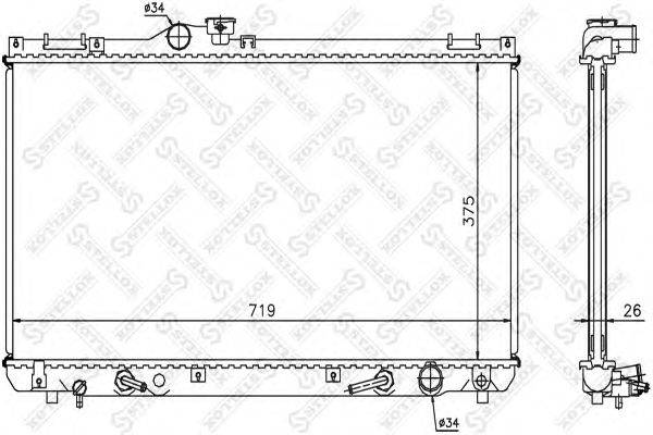 Радиатор, охлаждение двигателя STELLOX 10-26312-SX