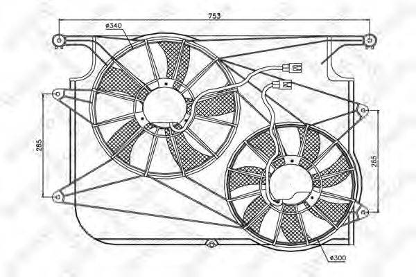 Вентилятор, охлаждение двигателя STELLOX 29-99228-SX