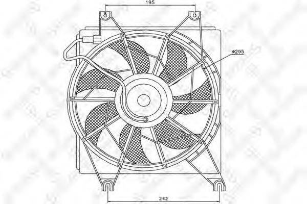 Вентилятор, охлаждение двигателя STELLOX 29-99231-SX