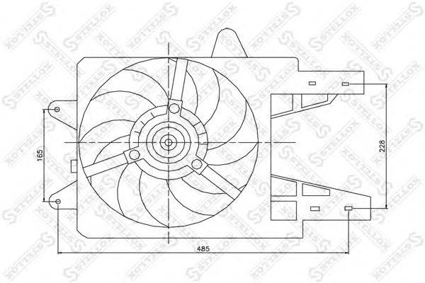 Вентилятор, охлаждение двигателя STELLOX 29-99295-SX