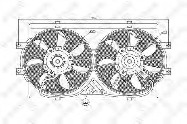 Вентилятор, охлаждение двигателя STELLOX 29-99429-SX