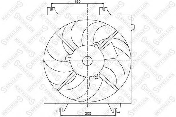 Вентилятор, охлаждение двигателя STELLOX 29-99467-SX