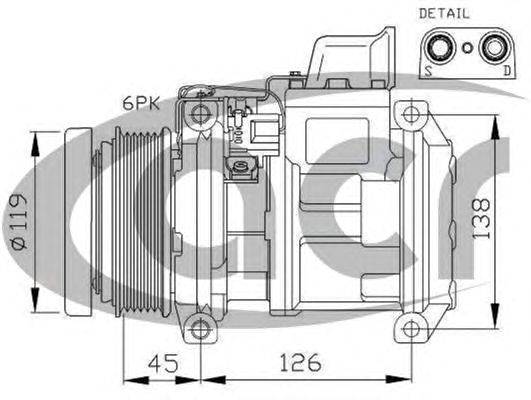 Компрессор, кондиционер ACR 134427