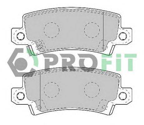 Комплект тормозных колодок, дисковый тормоз PROFIT 50001574