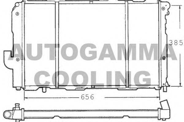 Радиатор, охлаждение двигателя AUTOGAMMA 100281