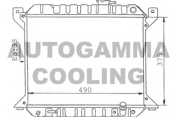 Радиатор, охлаждение двигателя AUTOGAMMA 100400