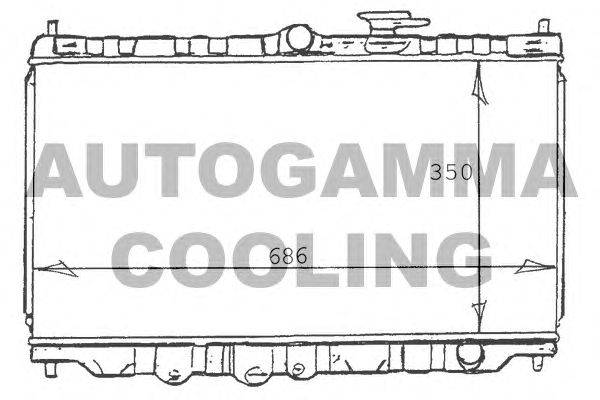 Радиатор, охлаждение двигателя AUTOGAMMA 100408