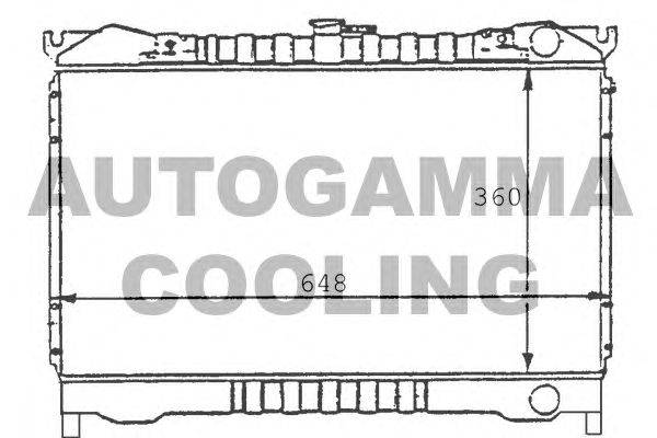 Радиатор, охлаждение двигателя AUTOGAMMA 100603