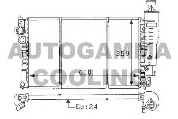 Радиатор, охлаждение двигателя AUTOGAMMA 100772