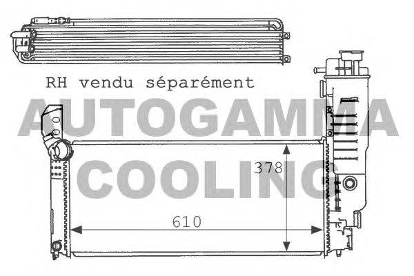 Радиатор, охлаждение двигателя AUTOGAMMA 100776