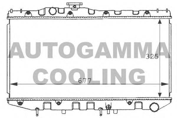 Радиатор, охлаждение двигателя AUTOGAMMA 100990