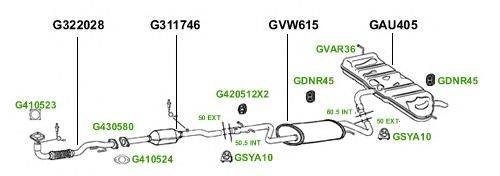 Система выпуска ОГ GT Exhaust 3745