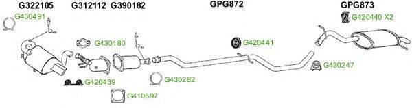 Система выпуска ОГ GT Exhaust 8941