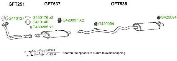 Система выпуска ОГ GT Exhaust 9606