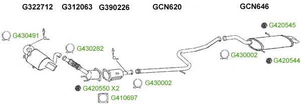 Система выпуска ОГ GT Exhaust 9859