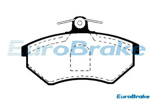 Комплект тормозных колодок, дисковый тормоз EUROBRAKE 5501229968