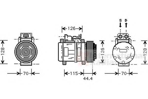 Компрессор, кондиционер VAN WEZEL 3000K116