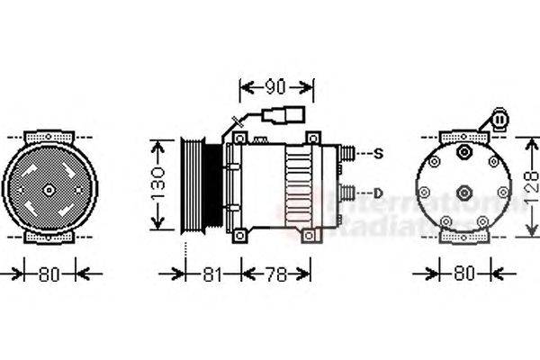 Компрессор, кондиционер VAN WEZEL 0200K202