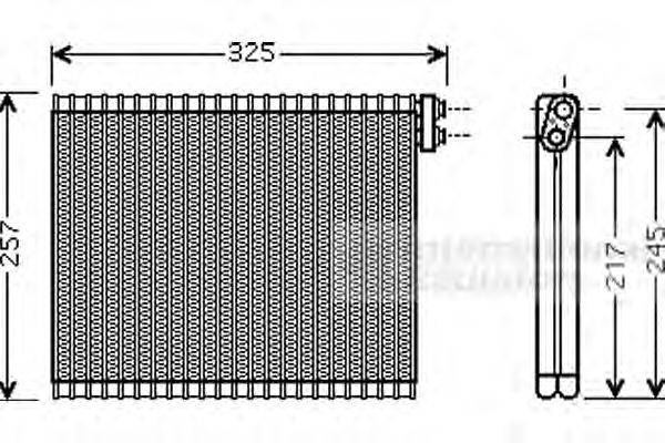 Испаритель, кондиционер VAN WEZEL 5300V484