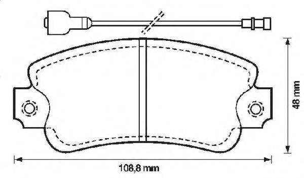 Комплект тормозных колодок, дисковый тормоз JURID 20421