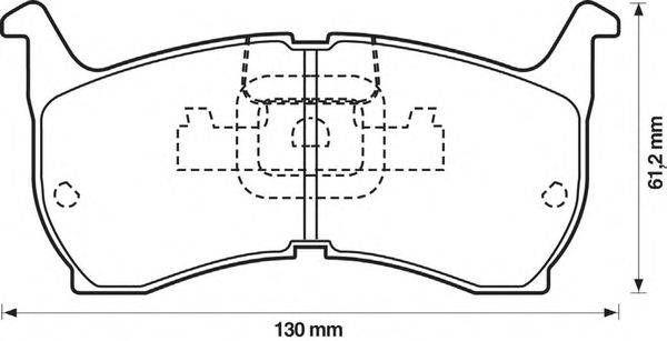 Комплект тормозных колодок, дисковый тормоз JURID 21041