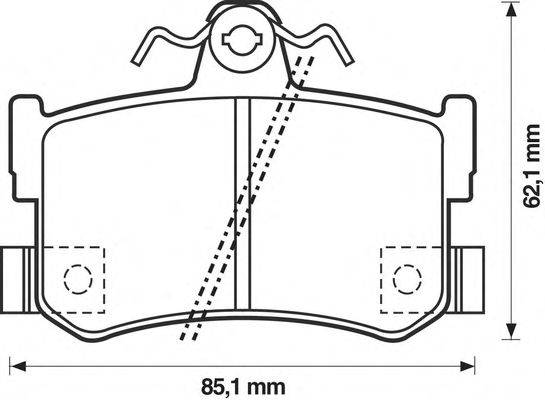 Комплект тормозных колодок, дисковый тормоз BENDIX 571938B