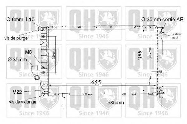 Радиатор, охлаждение двигателя QUINTON HAZELL QER1087