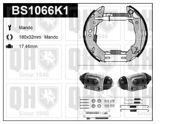 Комплект тормозов, барабанный тормозной механизм QUINTON HAZELL BS1066K1