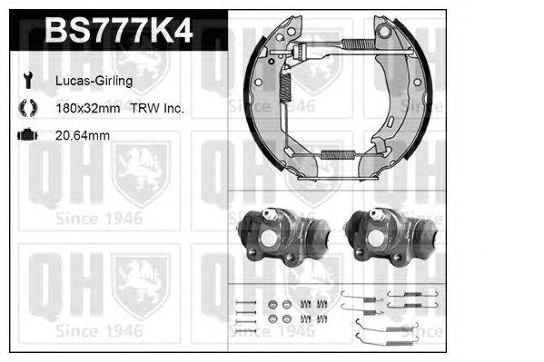 Комплект тормозов, барабанный тормозной механизм QUINTON HAZELL BS777K4