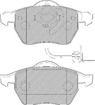 Комплект тормозных колодок, дисковый тормоз FERODO FDB1717