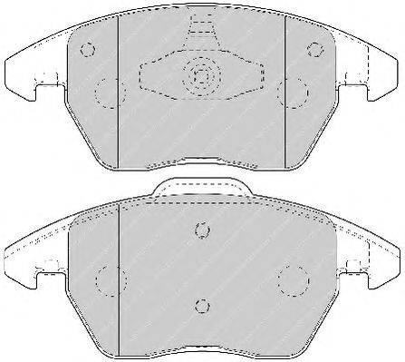 Комплект тормозных колодок, дисковый тормоз FERODO FDB1728