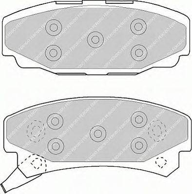 Комплект тормозных колодок, дисковый тормоз FERODO FDB921