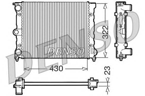 Радиатор, охлаждение двигателя DENSO DRM32022