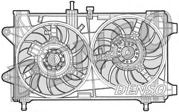 Вентилятор, охлаждение двигателя DENSO DER09036
