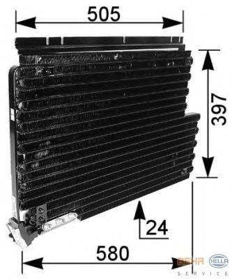 Конденсатор, кондиционер HELLA 8FC 351 036-291