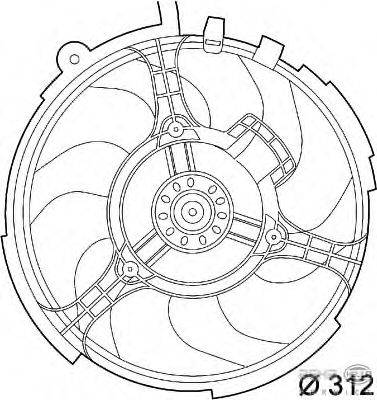 Вентилятор, охлаждение двигателя HELLA 8EW 351 039-531