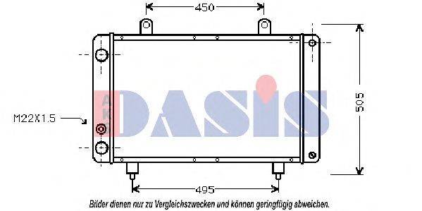 Радиатор, охлаждение двигателя AKS DASIS 21115