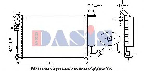 Радиатор, охлаждение двигателя AKS DASIS 060850N