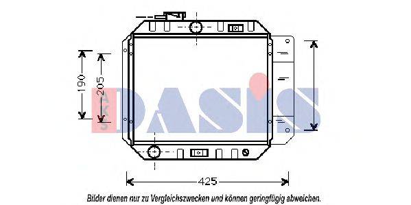 Радиатор, охлаждение двигателя AKS DASIS 27119