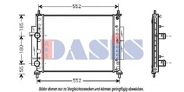 Радиатор, охлаждение двигателя AKS DASIS 080027N