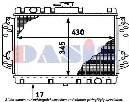 Радиатор, охлаждение двигателя AKS DASIS 090090N