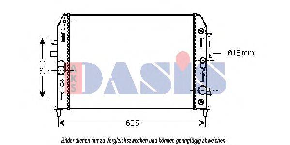 Радиатор, охлаждение двигателя AKS DASIS 110062N