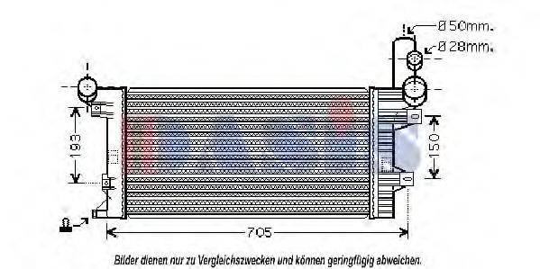 Радиатор, охлаждение двигателя AKS DASIS ME2204
