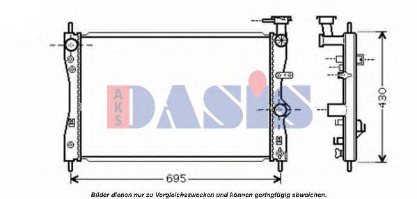 Радиатор, охлаждение двигателя AKS DASIS 28184